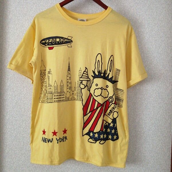ScoLarスカラー ウサギの自由の女神柄Tシャツ Mサイズ ニューヨーク
