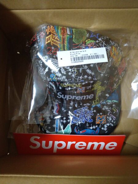 Supreme AOI Embroidered Camp Cap"Black"