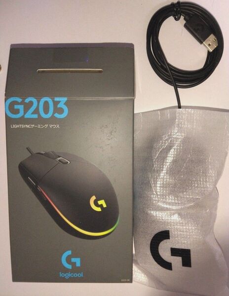 logicool G203 LIGHTSYNC 有線ゲーミングマウスG203-BK(ブラック)