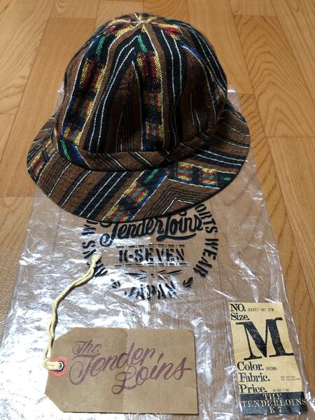 希少 袋・タグ付き TENDERLOINS テンダーロインBUCKET HAT GTM BROWN バケットハット ブラウン