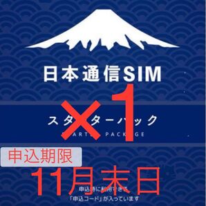 日本通信SIMスターターパック申込期限2025年11月末日