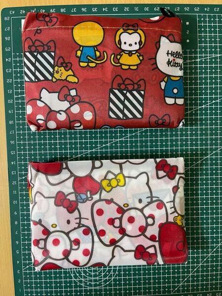 在庫処分!二枚セット!新品 大容量 折り畳み可愛い頑丈エコバッグ