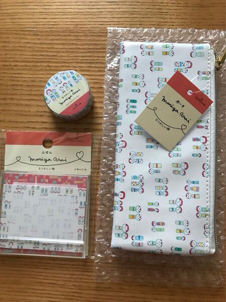 ホールマーク こけし 文具 ポーチ マステ ふせん