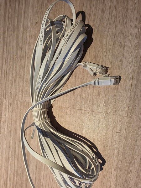 ミヨシ MCO LANケーブル CAT6A フラットタイプ 10m 10Gbps/500MHz ホワイト ZC6A-F10WH
