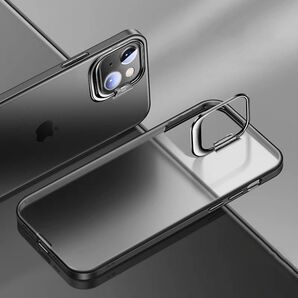 Iphone12promax用隠すスタンドマット質感ケース ブラック →本日発送