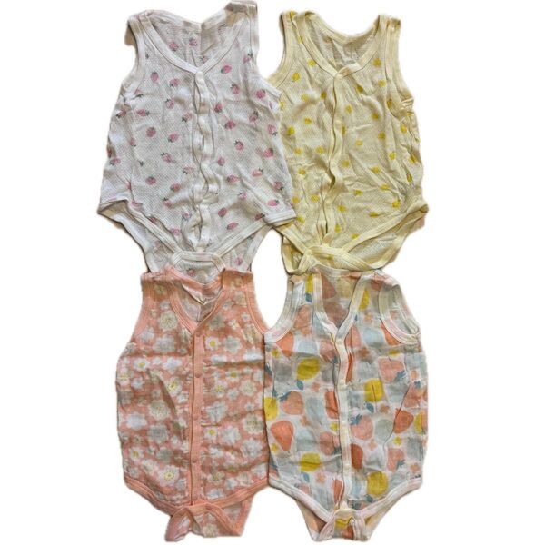 美品★80cm 夏ノースリーブロンパース肌着