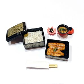 【匿名配送】 うな重 鰻 リーメント ミニチュア 満喫 和食処 ウナギ