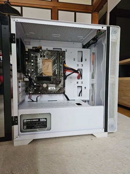 パソコン ベアボーン ASUS H410M-A 500W電源 DDR4 16GBなど