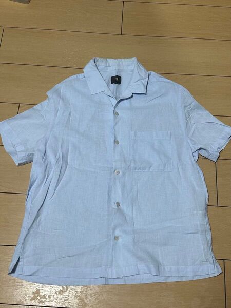 H&M 半袖シャツ ライトブルー S