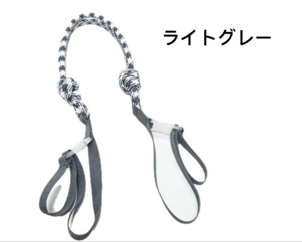 新品未使用 ライトグレー ボールアンドチェーン用 パラコード ストラップ