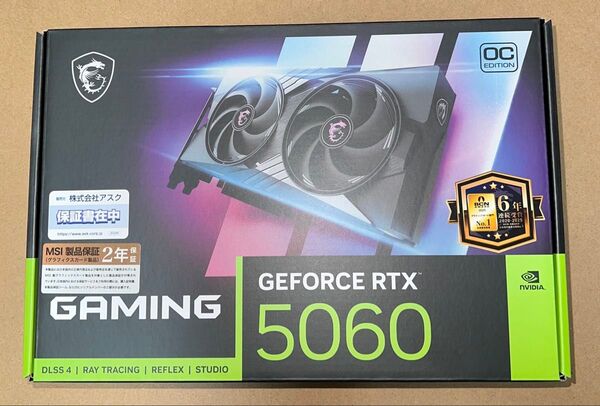 MSI GeForce RTX5060 8G GAMING OC GDDR7 新品未使用納品書有り