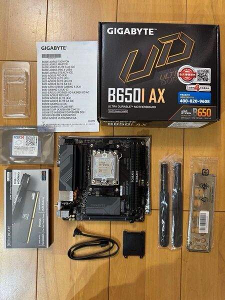 GIGABYTE B650I AX Ryzen5 7400F DDR5 6000Mhz 32GB mini itx 3点セット販売