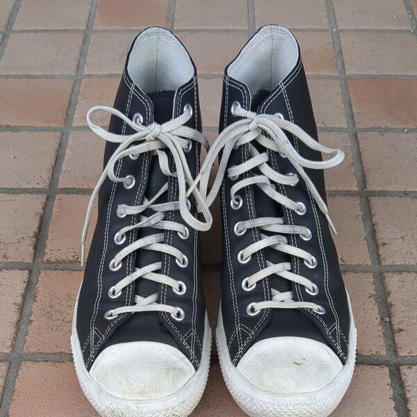CONVERSE ALL STAR レザー HI ブラック US9 27.5cm