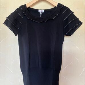 ELLE PARIS★レディース半袖カットソー★黒M新品
