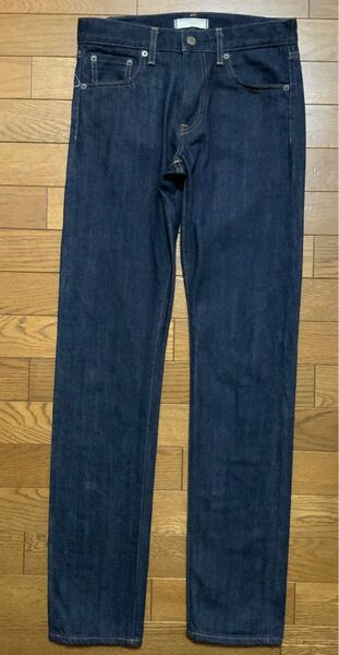 ユニクロ セルビッジ スリムフィット ジーンズ デニム ストレート 28 裾カットなし