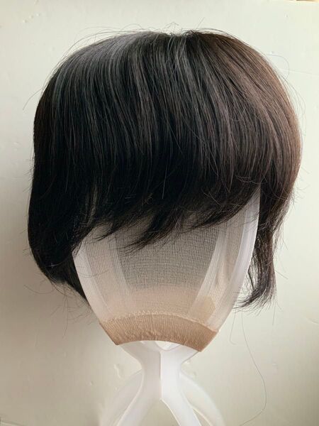 フルウィッグ 帽子ウィッグ ショートカール 自然色 人毛ミックス ナオアート NAO-ART