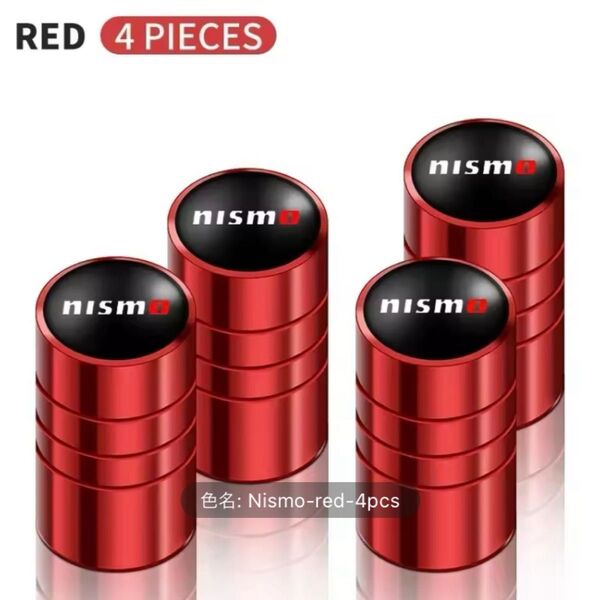 エアバルブキャップ ニスモ NISMOロゴ レッド