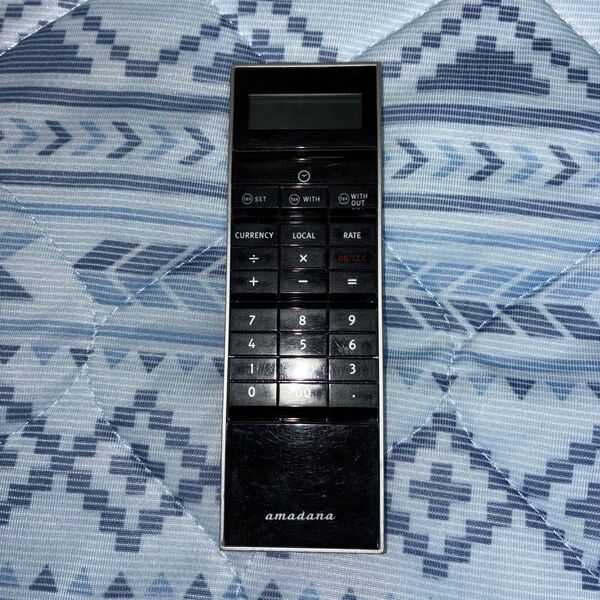 アマダナスティック型電子計算機 LC-304 ブラック(※電池切れ、動作未確認)