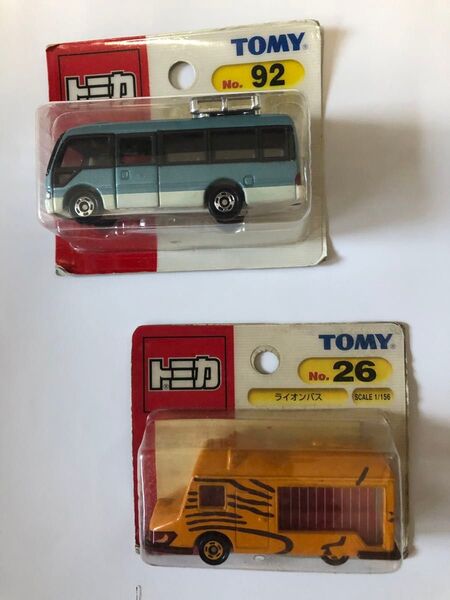 トミカ ミニカーセット トヨタ コースターとライオンバス 2台セット