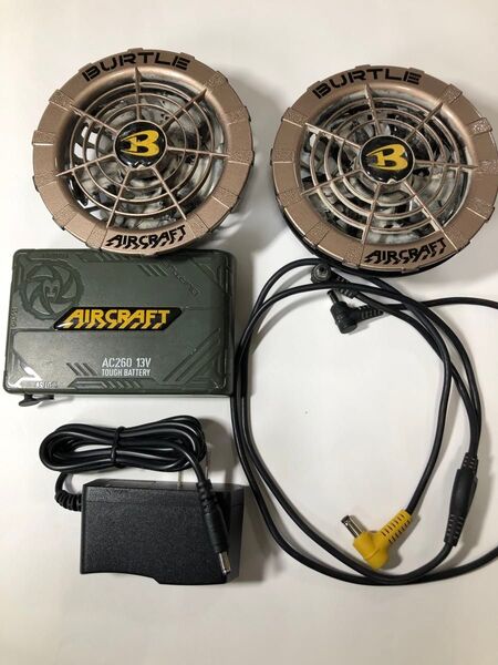 バートル 空調服ファン2個 BURTLE AIRCRAFT バッテリー 充電器セット 熱中症対策 アウトドア バートル ファン