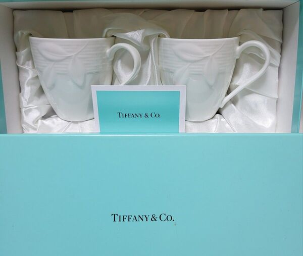 ◆TIFFANY ティファニー◆【未使用保管品】テラスシリーズ ペアマグカップ 箱付き