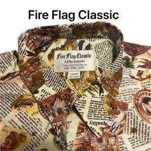 【美品】Fire Flag Classic 総柄シャツ L 夏に映える!