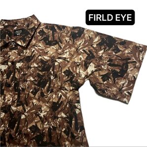 【美品】FIRLD EYE フィールドアイ 総柄 開襟 半袖シャツ M 夏フェス アメカジ系