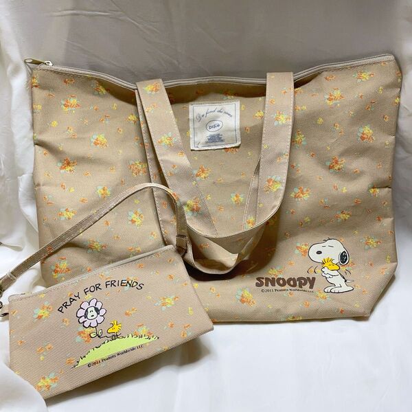 スヌーピー × ジェラートピケ snoopy × gelato pique 雑誌付録 花柄トート&お出かけポーチ