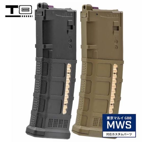 T8 マグプル PMAG30 Windowタイプ マガジン 東京マルイMWS用 BK