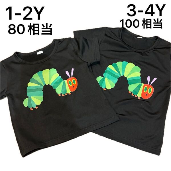 はらぺこあおむし Tシャツ トップス 保育園 公園着 洗い替え 80 90 100 110 兄弟 姉妹 コーデ お揃い 男の子 女