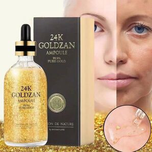 24K GOLD ヒアルロン酸 美容液 100ml 大容量 シミ薄効果 エッセンシャルオイル コスメ 大注目 人気急上昇