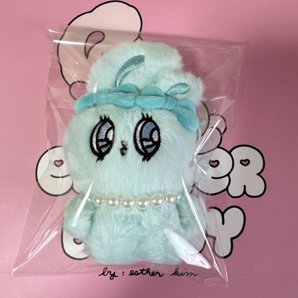 新品 エスターバニー マスコット ぬいぐるみ キーホルダー グリーン