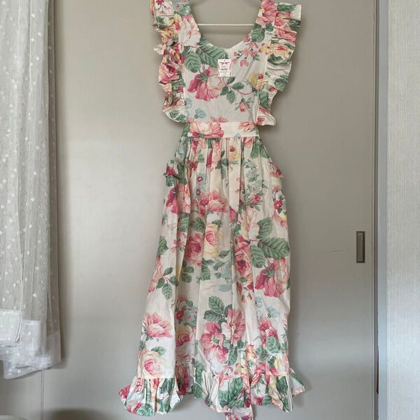 marie claire マリクレール エプロン 花柄 フリル 未使用
