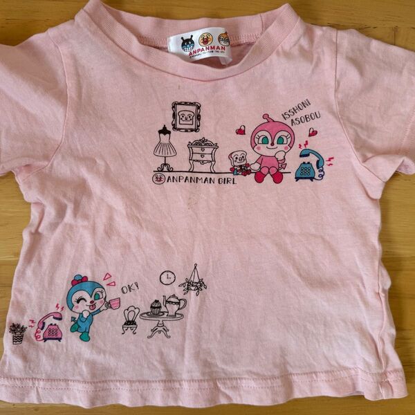 ドキンちゃん Tシャツ ピンク色 アンパンマン