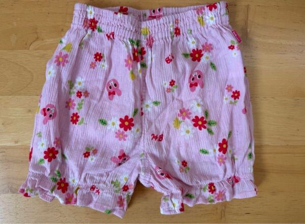 ホットビスケッツ ミキハウス 花柄 ピンク パンツ SS ショートパンツ ハーフパンツ