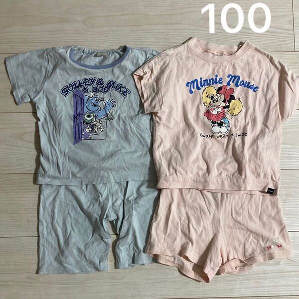 フタフタ ミニーマウス モンスターズインク 半袖シャツセット 100cm