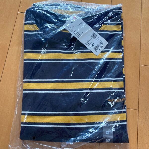 UNIQLO ボーダー柄 クルーネックTシャツ ネイビー 150 未使用
