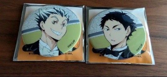 ハイキュー!! オーケストラ グリッター缶バッジ 2個セット 木兎光太郎 赤葦京治