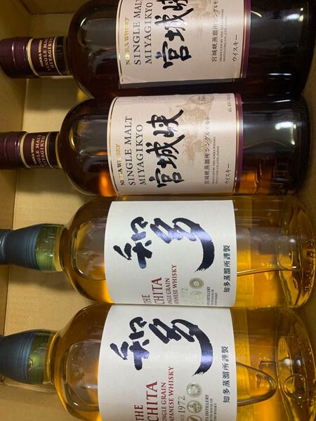 送料無料 飲み比べ サントリー知多700ml 2本 NIKKA宮城峡700ml 2本 計4本 ウイスキー セット