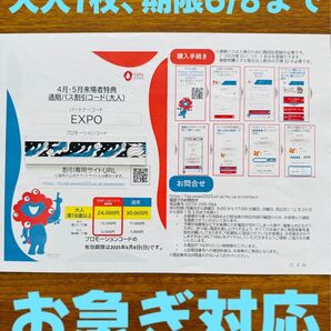 大阪 万博 通期パス割引コード 大人1枚 EXPO2025 お急ぎの場合、先に相談対応可能