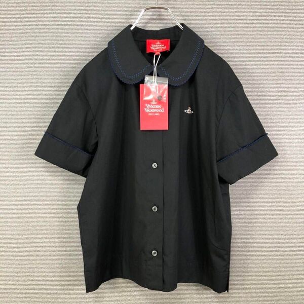 Vivienne Westwood コットンブロードピコラウンドカラーシャツ