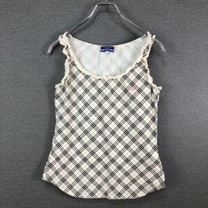 BURBERRY ノバチェック フリル タンクトップ 38 ピンク