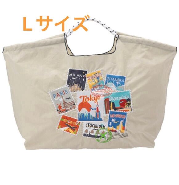 ★ ANA ボールアンドチェーン エコバッグ Lサイズ コラボ 限定 飛行機 Ball & Chain グレー 新品