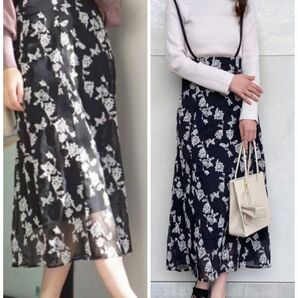 MERCURYDUO 刺繍サスペンダー付きスカート 美品 マーキュリードュオ ロングスカート