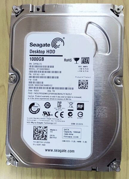 ☆SEAGATE 1TB内蔵型HDD /USED 美品。