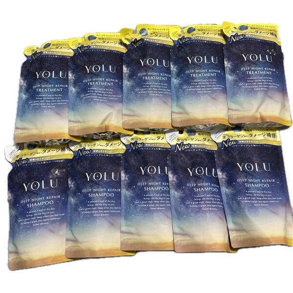 ヨル YOLU ディープ ナイト リペア シャンプー トリートメント 詰め替え用 350ml/g ×5セット