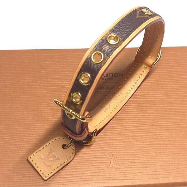 LOUIS VUITTON 良品 ルイヴィトン 首輪 ドッグ・カラー 犬 猫 小型犬 ペット