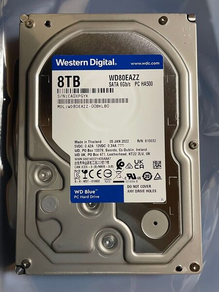 ◎Western Digital WD Blue WD80EAZZ 8TB SATA HDD