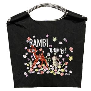 エコバッグ 刺繍 バンビ BAMBI 花 フラワー