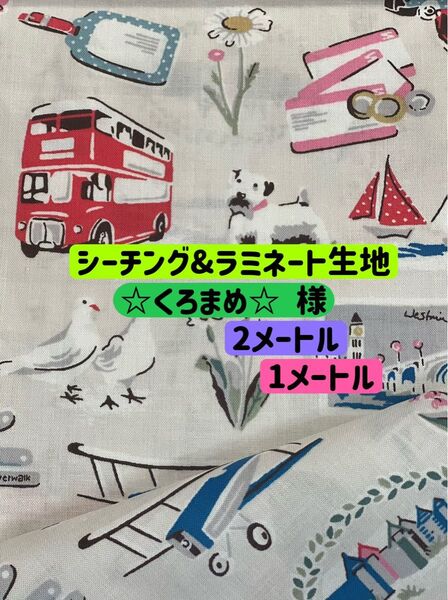 21【2m&1m】キャスキッドソン・シーチング&ラミネート生地(アニバーサリー)